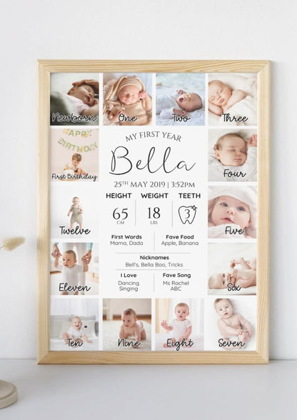 Baby 1st Year A4 Frame