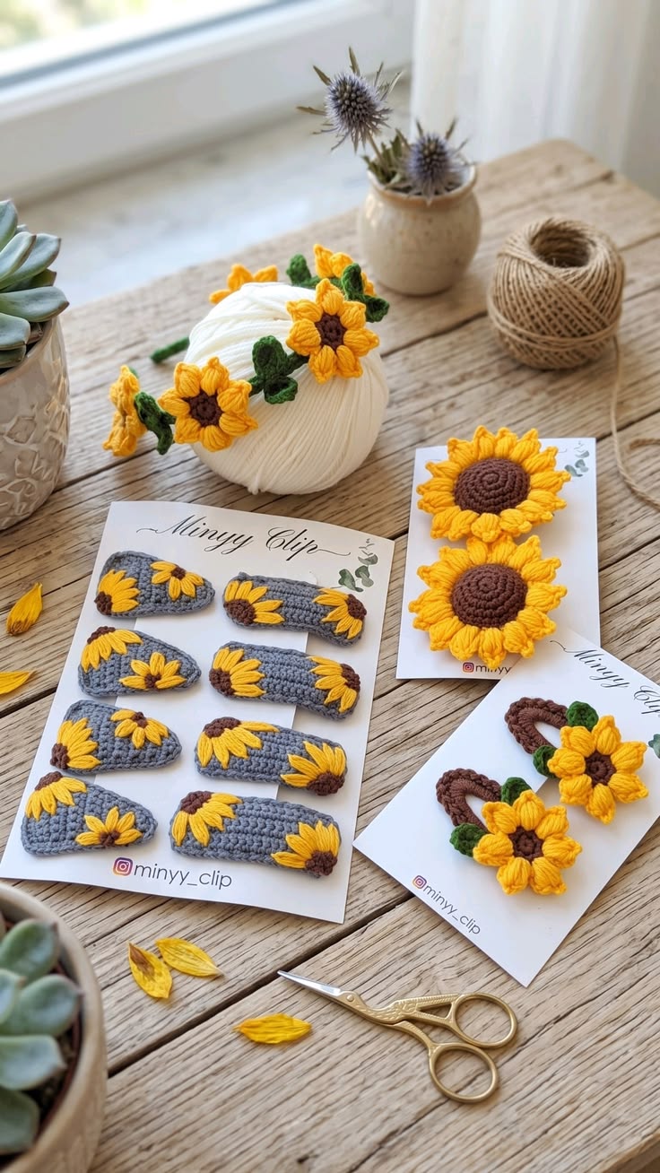 Sun Flower Combo Hair Clips