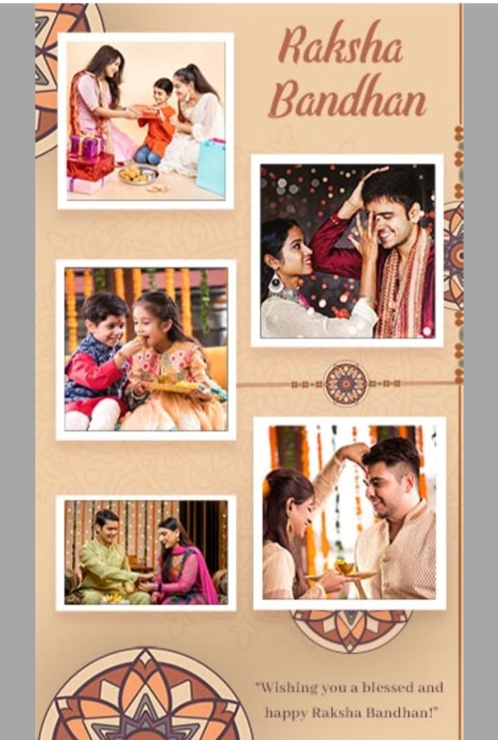 Raksha Bandhan photo frame with 1 free rakhi ( any random designs)